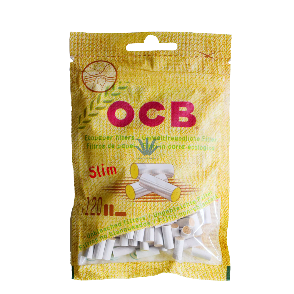 OCB - Boquillas de filtro para cigarrillos (material orgánico, 10 paquetes  con 120 unidades, 6 mm) : : Salud y cuidado personal