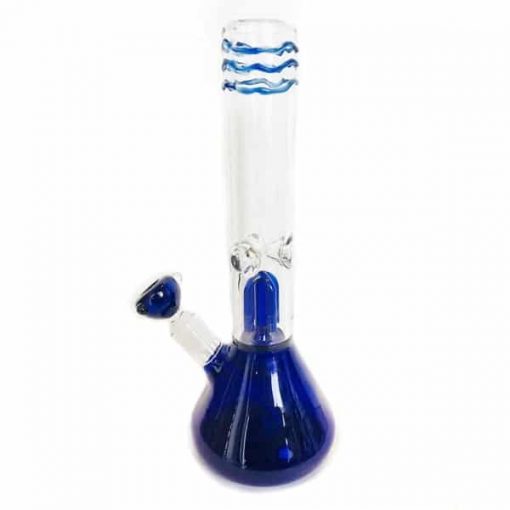 bong vidrio precolador azul fumar pipa