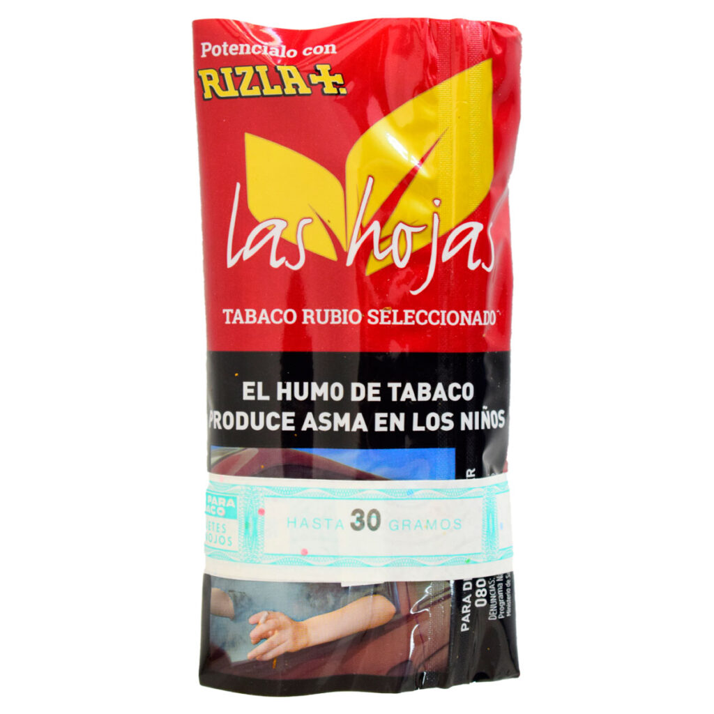 TABACO LAS HOJAS 30GR + PAPEL RIZLA PARAINFERNALIA TABACO LAS HOJAS 30GR + PAPEL RIZLA PARAINFERNALIA