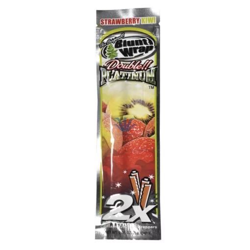 BLUNT WRAP DOUBLE PLATINUM STRAWBERRY KIWI X2