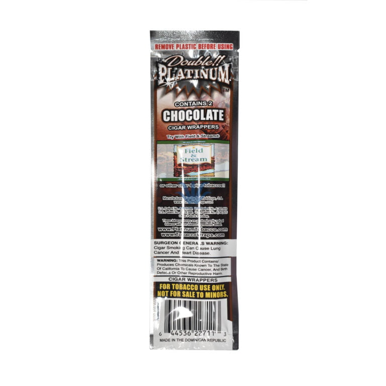 BLUNT WRAP DOUBLE PLATINUM CHOCOLATE X2 - PARAINFERNALIA