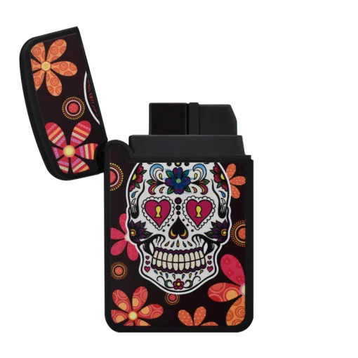 ENCENDEDOR CATALITICO ZENGAZ CALAVERA FLOR VIOLETA