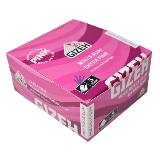 PAPEL GIZEH PINK ROLLS SLIM EXTRA FINE 5M - Image 4
