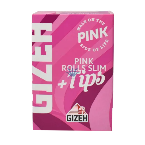 PAPEL GIZEH PINK ROLLS SLIM EXTRA FINE + TIPS