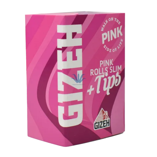 PAPEL GIZEH PINK ROLLS SLIM EXTRA FINE + TIPS - Image 2