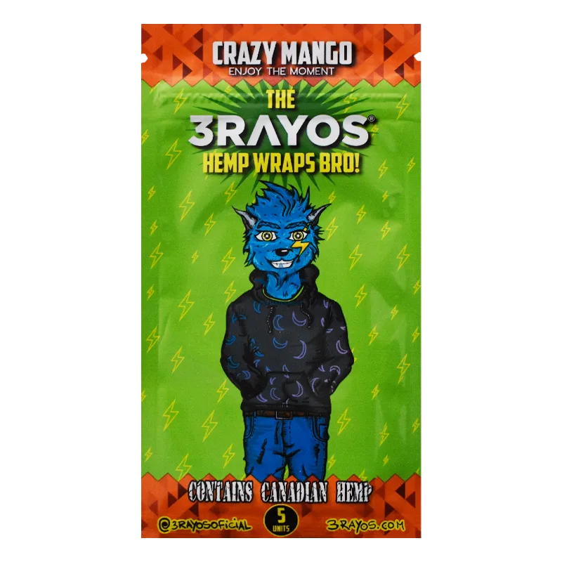 PAPEL 3RAYOS HEMP WRAP CRAZY MANGO
