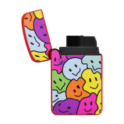 ENCENDEDOR CATALITICO ZENGAZ POP ART CARAS DERRETIDAS ROJO