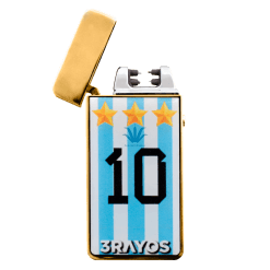 ENCENDEDOR ELÉCTRICO 3RAYOS FUN ARGENTINA DORADO