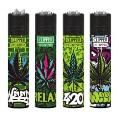 Encendedor Clipper Graf Weed