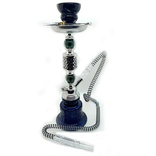 Narguile Zeus AH0186 de 1 Manguera Plateado y Azul