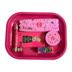 Set Zeus Full Pink: Bandeja, Pipa, Picador, Papel, Filtros y Estuche